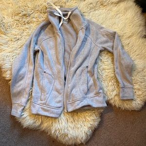 Taupe zip up sweater